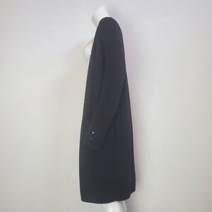 Talbots Black Long Open Cardigan